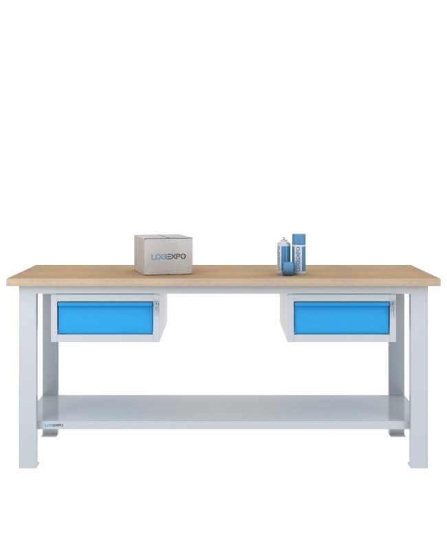 BANCO DA LAVORO 2000x700x885h con 2 cassetti