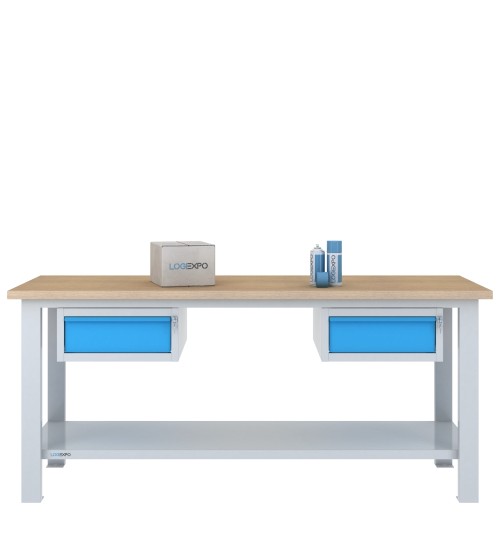 BANCO DA LAVORO 2000x700x885h con 2 cassetti