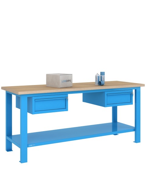 BANCO DA LAVORO 2000x700x885h con 2 cassetti