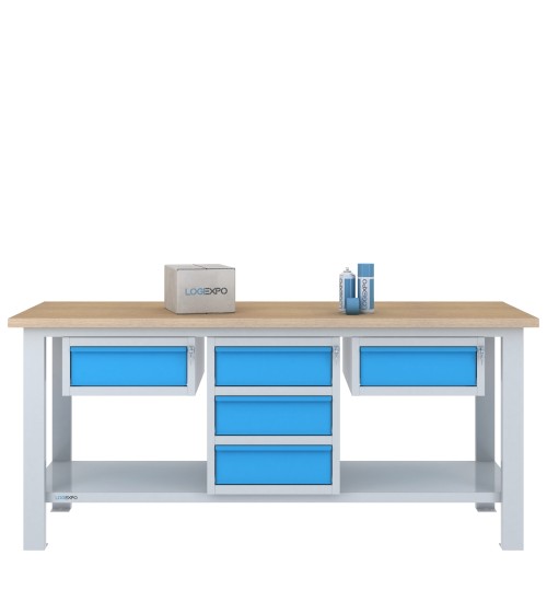 BANCO DA LAVORO 2000x700x885h con 5 cassetti
