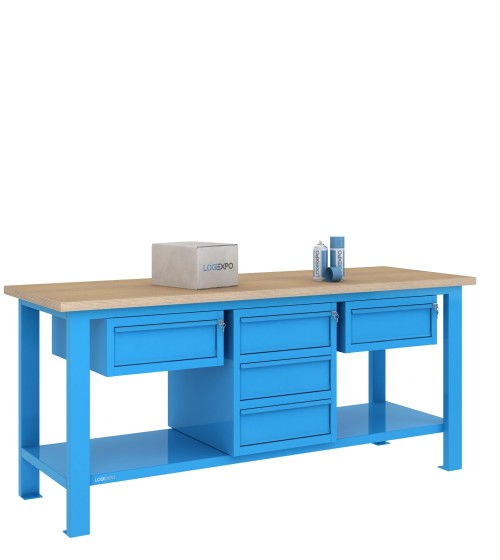 BANCO DA LAVORO 2000x700x885h con 5 cassetti
