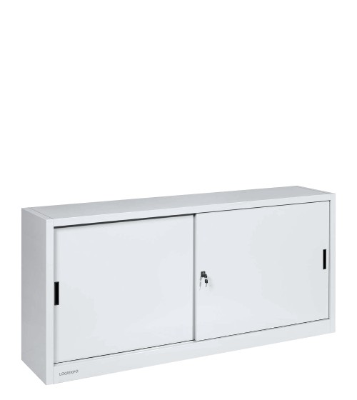 ARMADIO IN METALLO CON ANTE SCORREVOLI - cm 180(L) x 45(P) x 88(H) Base e Sopralzo