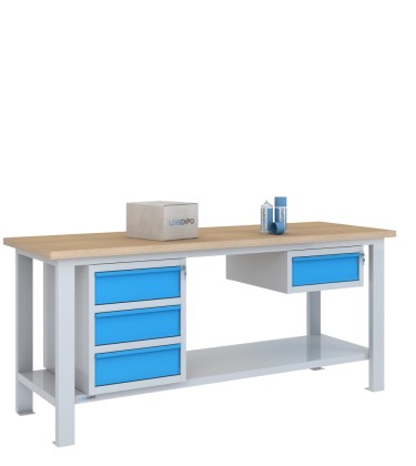 BANCO DA LAVORO 2000x700x885h con 4 cassetti
