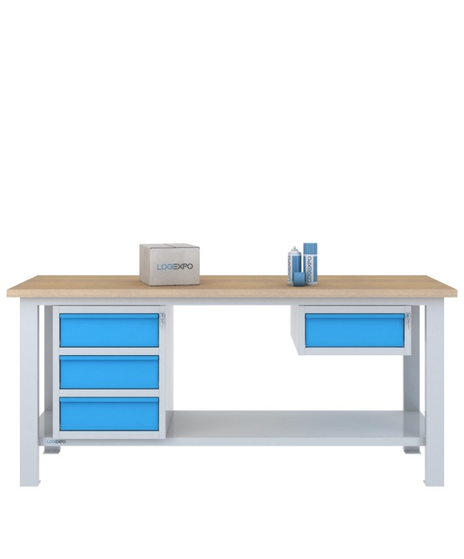 BANCO DA LAVORO 2000x700x885h con 4 cassetti