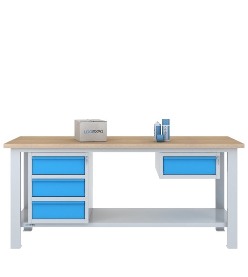 BANCO DA LAVORO 2000x700x885h con 4 cassetti