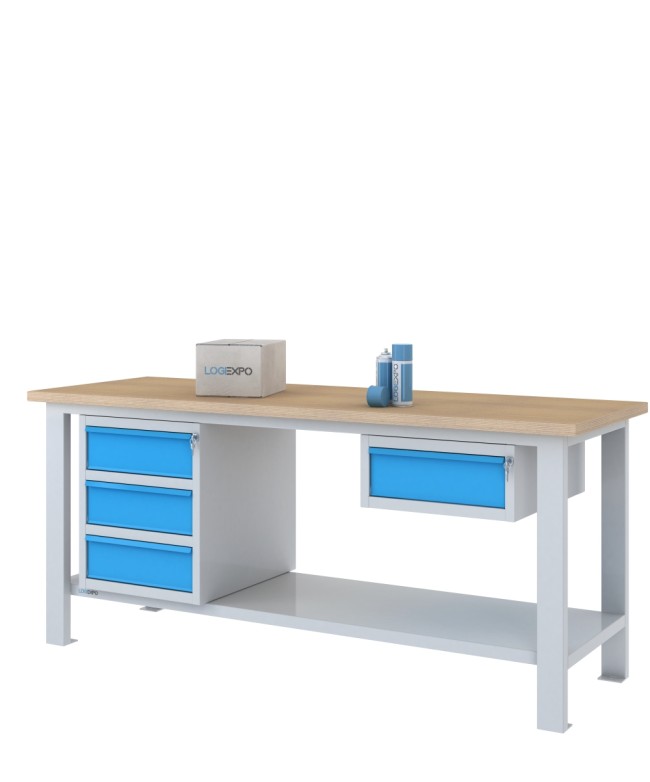BANCO DA LAVORO 2000x700x885h con 4 cassetti