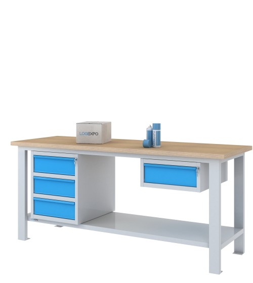 BANCO DA LAVORO 2000x700x885h con 4 cassetti