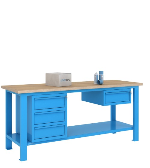 BANCO DA LAVORO 2000x700x885h con 4 cassetti