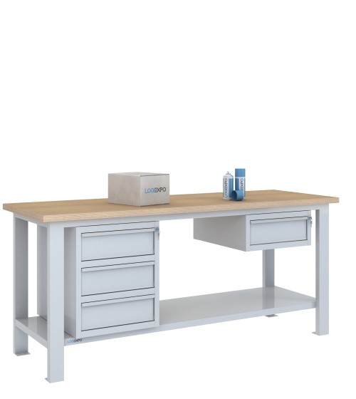 BANCO DA LAVORO 2000x700x885h con 4 cassetti