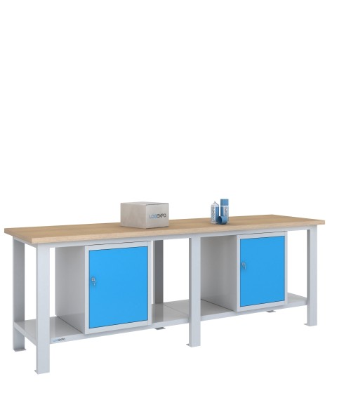 BANCO DA LAVORO 2500x700x885h con 2 sportelli