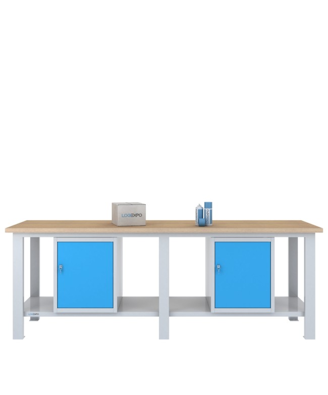 BANCO DA LAVORO 2500x700x885h con 2 sportelli