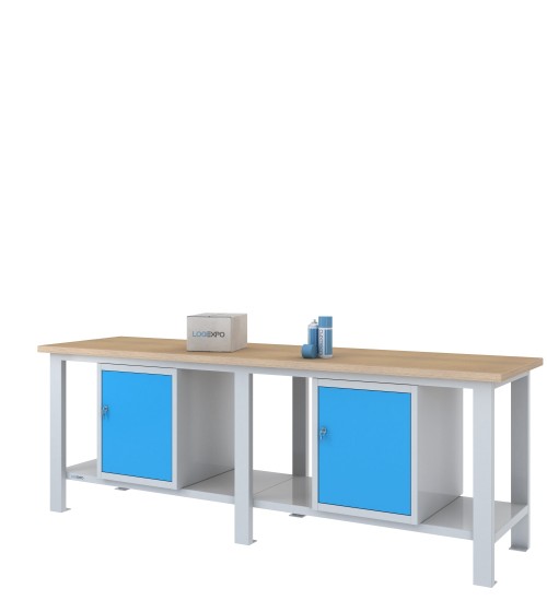 BANCO DA LAVORO 2500x700x885h con 2 sportelli