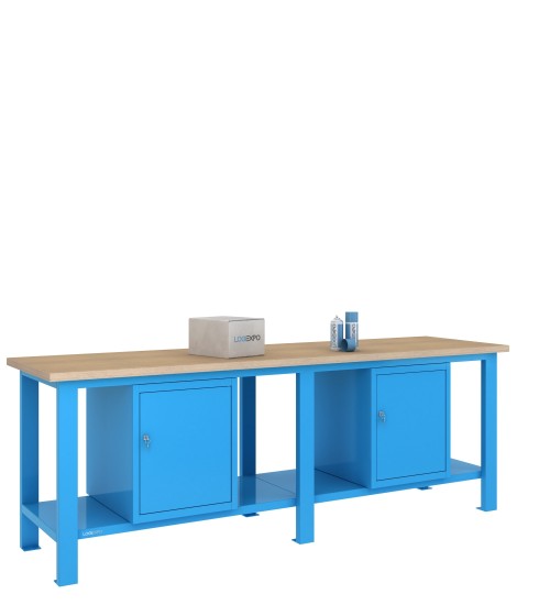 BANCO DA LAVORO 2500x700x885h con 2 sportelli