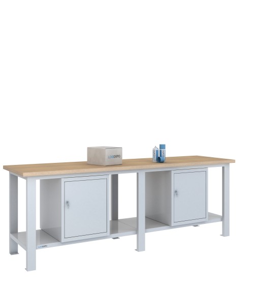 BANCO DA LAVORO 2500x700x885h con 2 sportelli