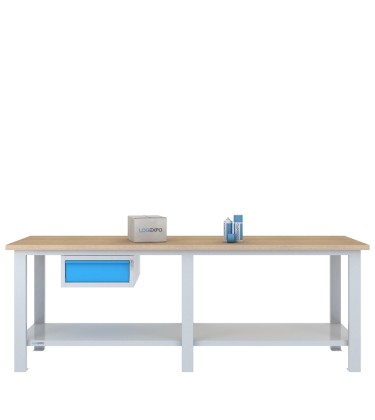 BANCO DA LAVORO 2500x700x885h con 1 cassetto 2