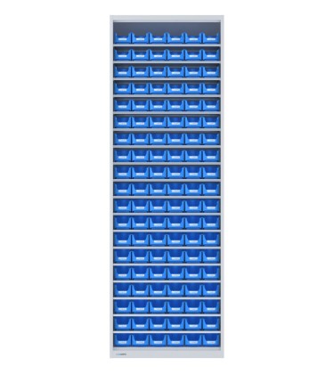 ARMADIO PORTAMINUTERIA con 114 CONTENITORI, aperto senza ante 2