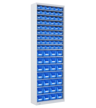 ARMADIO PORTAMINUTERIE con 82 CONTENITORI, aperto senza ante