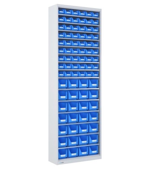 ARMADIO PORTAMINUTERIE con 82 CONTENITORI, aperto senza ante