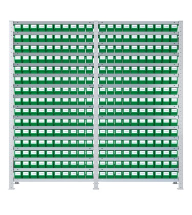 SCAFFALI CON CASSETTE PER MINUTERIA - Completo di 300 contenitori estraibili 2