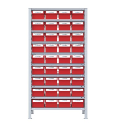 SCAFFALE CON CONTENITORI PORTA MINUTERIA - 36 Cassette estraibili 2