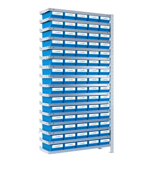 SCAFFALE AGGIUNTIVO CON CONTENITORI - 75 Cassette per minuteria