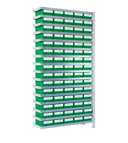 SCAFFALE AGGIUNTIVO CON CONTENITORI - 75 Cassette per minuteria