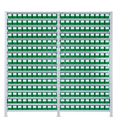 SCAFFALI CON CONTENITORI PORTA MINUTERIA - 300 Cassette estraibili in plastica 2