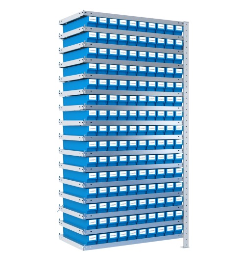 SCAFFALE AGGIUNTIVO CON CONTENITORI - 150 Cassette estraibili porta minuterie