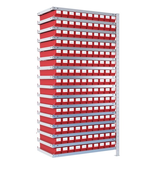 SCAFFALE AGGIUNTIVO CON CONTENITORI - 150 Cassette estraibili porta minuterie