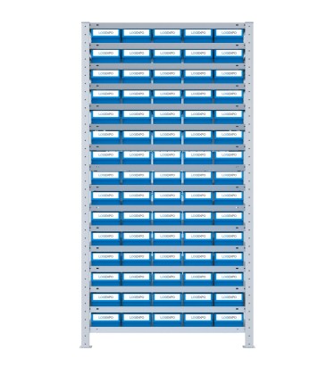 SCAFFALATURA CON CONTENITORI - 75 Cassette estraibili porta minuteria 2