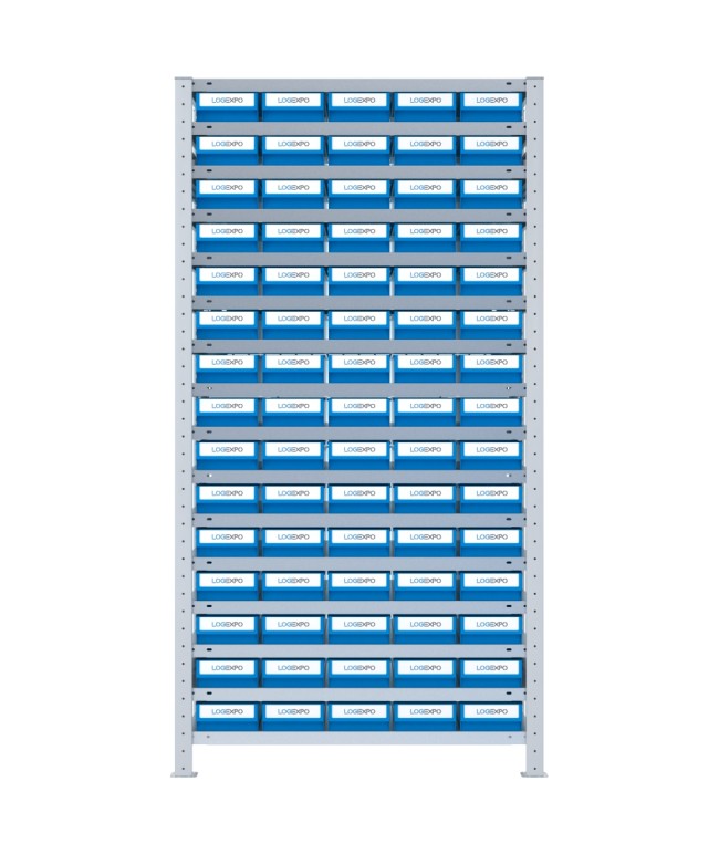 SCAFFALATURA CON CONTENITORI - 75 Cassette estraibili porta minuteria