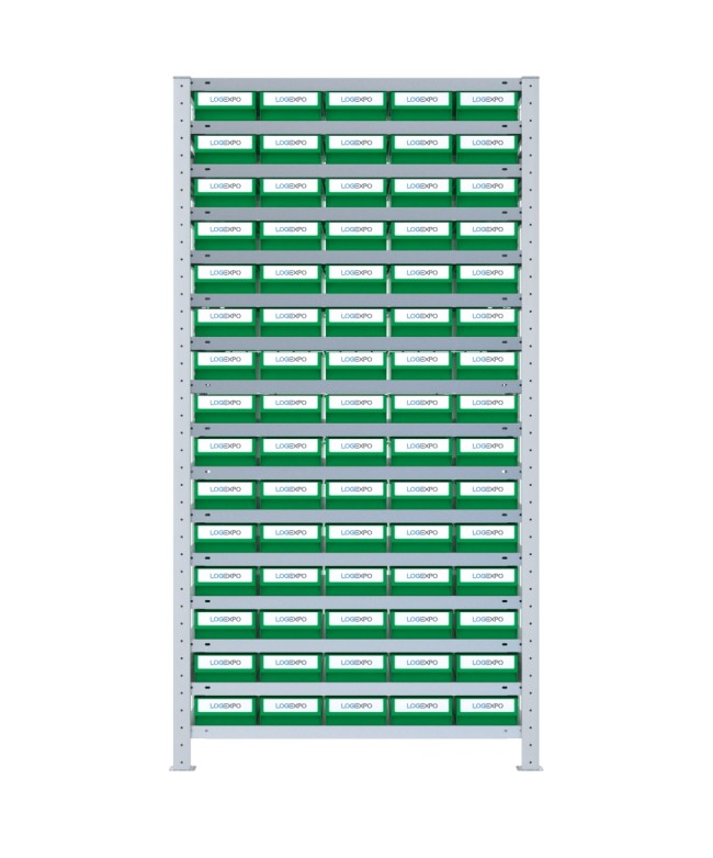 SCAFFALATURA CON CONTENITORI - 75 Cassette estraibili porta minuteria