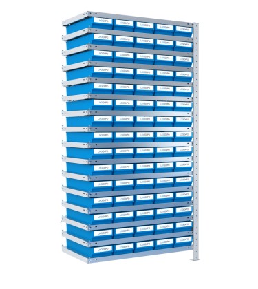 SCAFFALE AGGIUNTIVO CON CONTENITORI - 75 Cassette estraibili porta minuteria