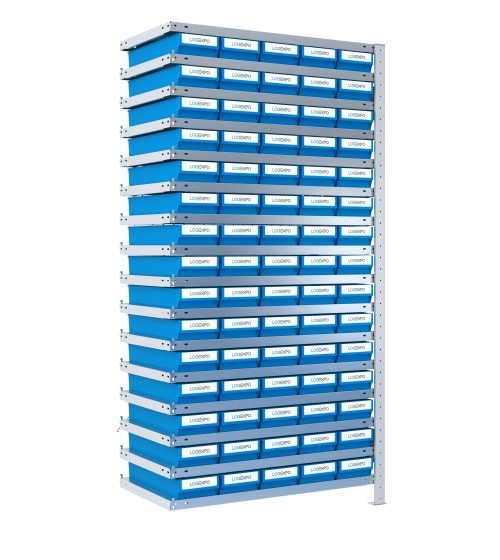SCAFFALE AGGIUNTIVO CON CONTENITORI - 75 Cassette estraibili porta minuteria