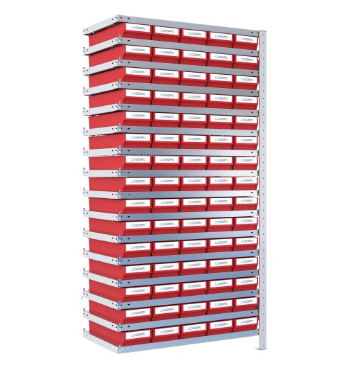 SCAFFALE AGGIUNTIVO CON CONTENITORI - 75 Cassette estraibili porta minuteria