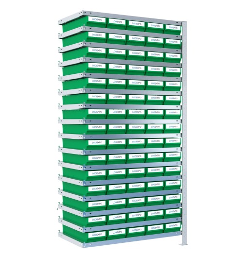 SCAFFALE AGGIUNTIVO CON CONTENITORI - 75 Cassette estraibili porta minuteria