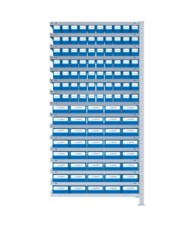 SCAFFALE AGGIUNTIVO CON CASSETTINE ESTRAIBILI - 110 contenitori estraibili
