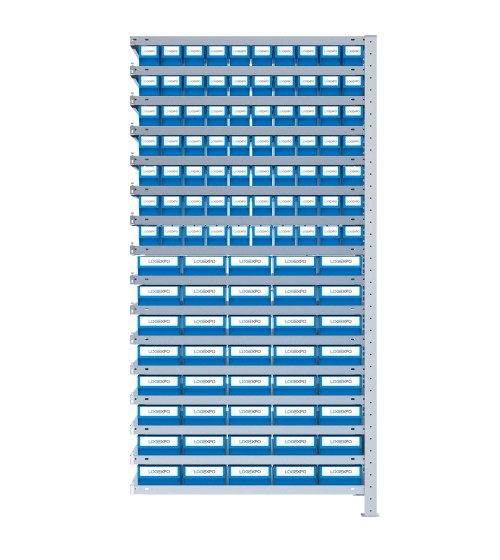 SCAFFALE AGGIUNTIVO CON CASSETTINE ESTRAIBILI - 110 contenitori estraibili