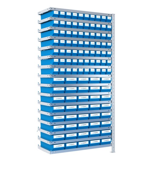 SCAFFALE AGGIUNTIVO CON CASSETTINE ESTRAIBILI - 110 contenitori estraibili