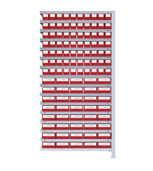 SCAFFALE AGGIUNTIVO CON CASSETTINE ESTRAIBILI - 110 contenitori estraibili