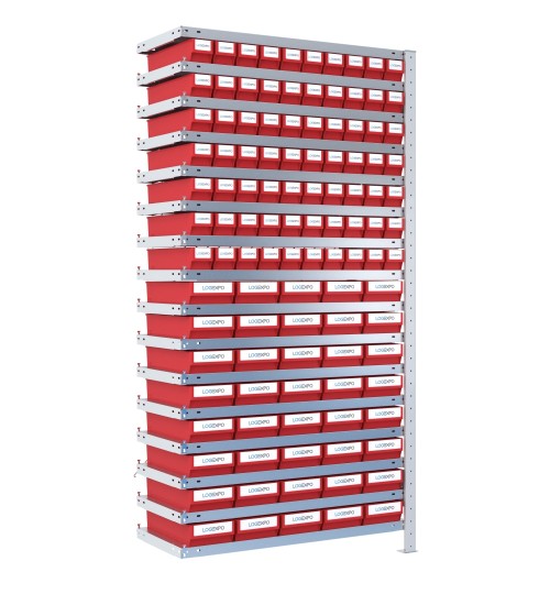 SCAFFALE AGGIUNTIVO CON CASSETTINE ESTRAIBILI - 110 contenitori estraibili