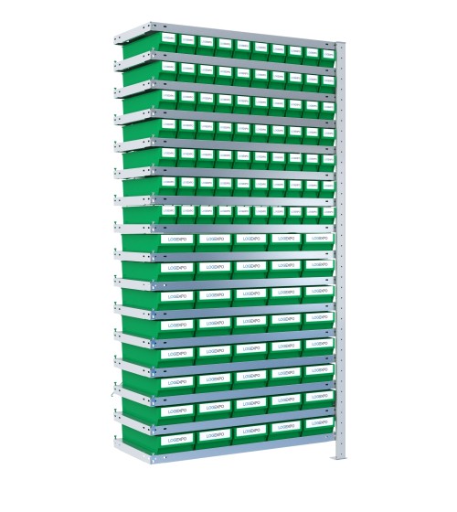 SCAFFALE AGGIUNTIVO CON CASSETTINE ESTRAIBILI - 110 contenitori estraibili