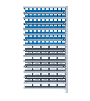 SCAFFALE AGGIUNTIVO CON CASSETTINE ESTRAIBILI - 110 contenitori estraibili 2