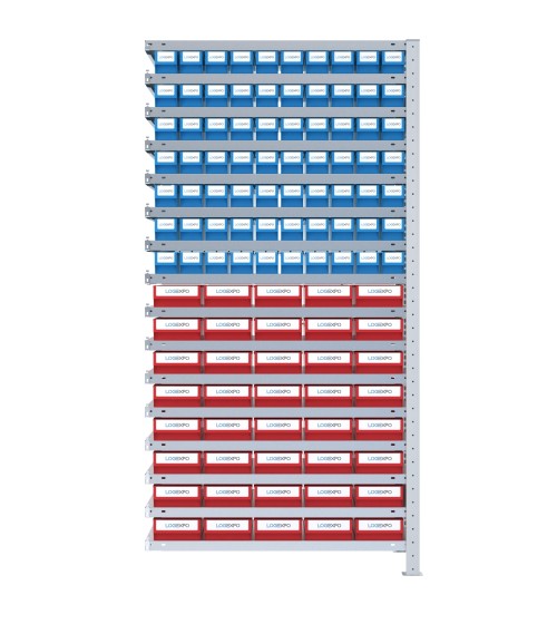SCAFFALE AGGIUNTIVO CON CASSETTINE ESTRAIBILI - 110 contenitori estraibili