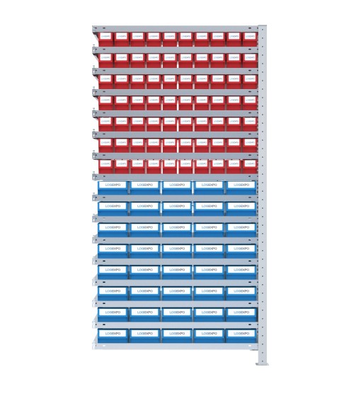 SCAFFALE AGGIUNTIVO CON CASSETTINE ESTRAIBILI - 110 contenitori estraibili