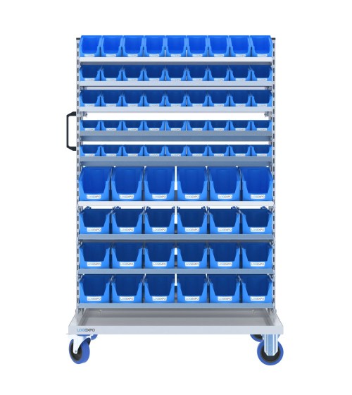 CARRELLO PORTA CONTENITORI - 138 cassette bocca di lupo per minuteria