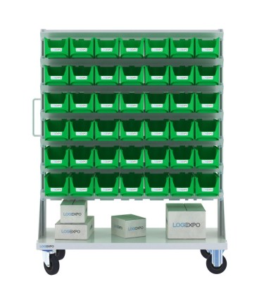 CARRELLO PORTAMINUTERIA con 84 contenitori a bocca di lupo 2