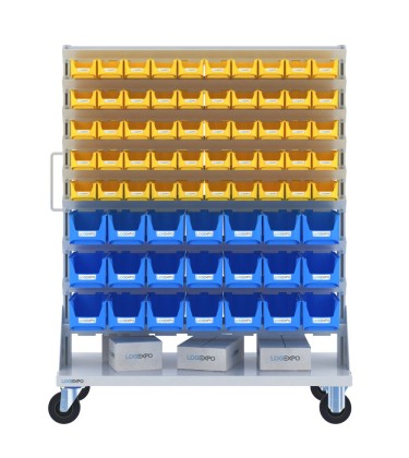 CARRELLO PORTA MINUTERIA con 142 contenitori a bocca di lupo 2