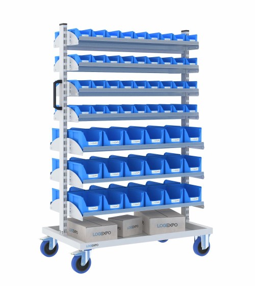 CARRELLO PORTA CONTENITORI per il trasporto delle minuterie