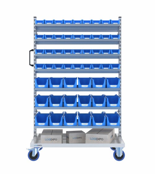 CARRELLO PORTA CONTENITORI per il trasporto delle minuterie